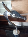 Tête de cheval argenté