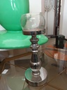 Bougeoir argenté vitre boule