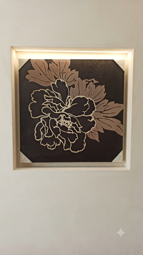 [MAI-DEC-TAB-0005] Tableau Décoratif Pivoine Stylisée 