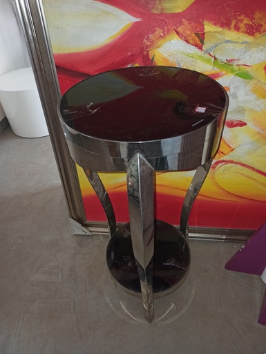 [ALL-0163] Table coin inox vitre escalier