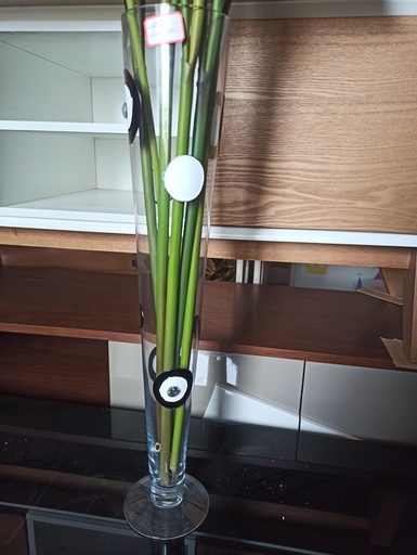 [ALL-0180] Vase cristal Noir et Blanc