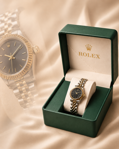 [FEM-ACC-MON-0003] Montre Rolex Bicolore Cadran Noir