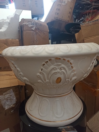 [ALL-0265] Vase porcelaine Blanc